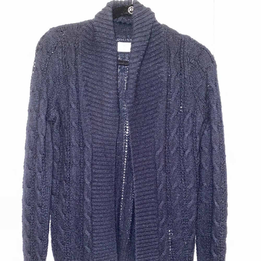 Navy open knit Hollister cardigan